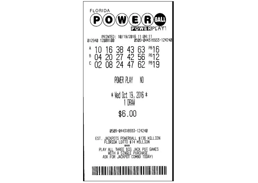 Powerball ticket