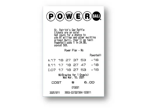 Powerball ticket