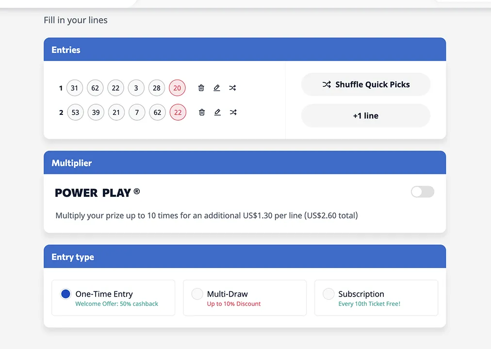 How to Use US Powerball Power Play Online