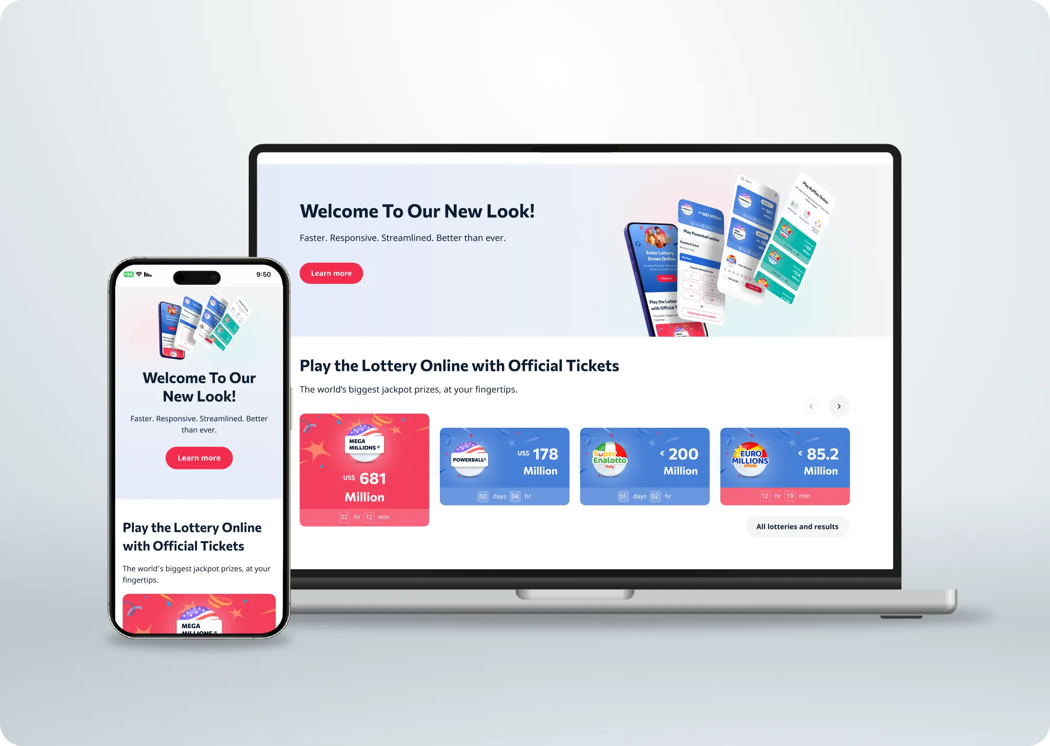 Improve Your Online Lottery Experience with our Brand New Site!